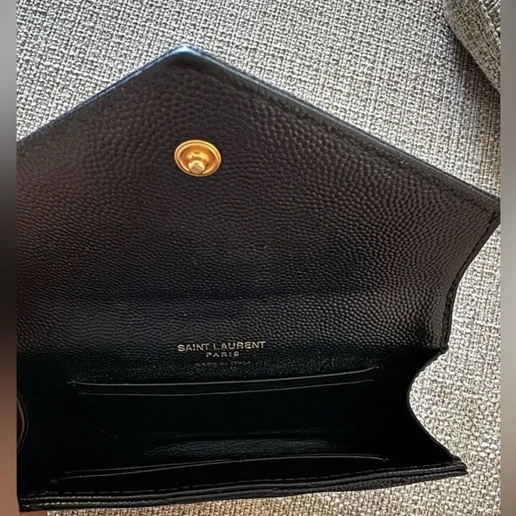 Saint Laurent (YSL) Textured Black Leather Wallet and Card Holder - Picture 5 of 5